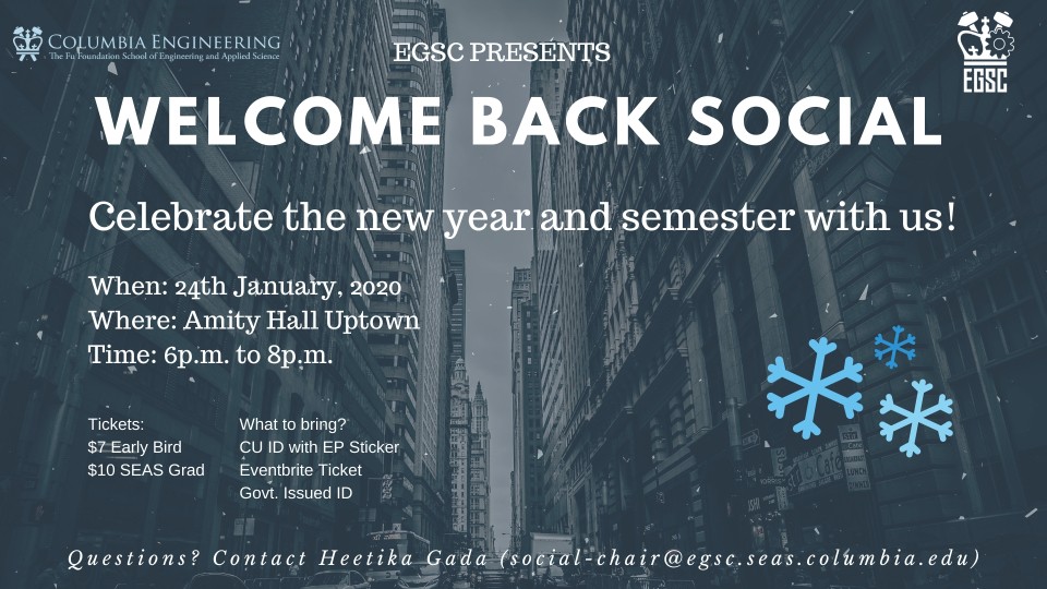 WELCOME BACK SOCIAL