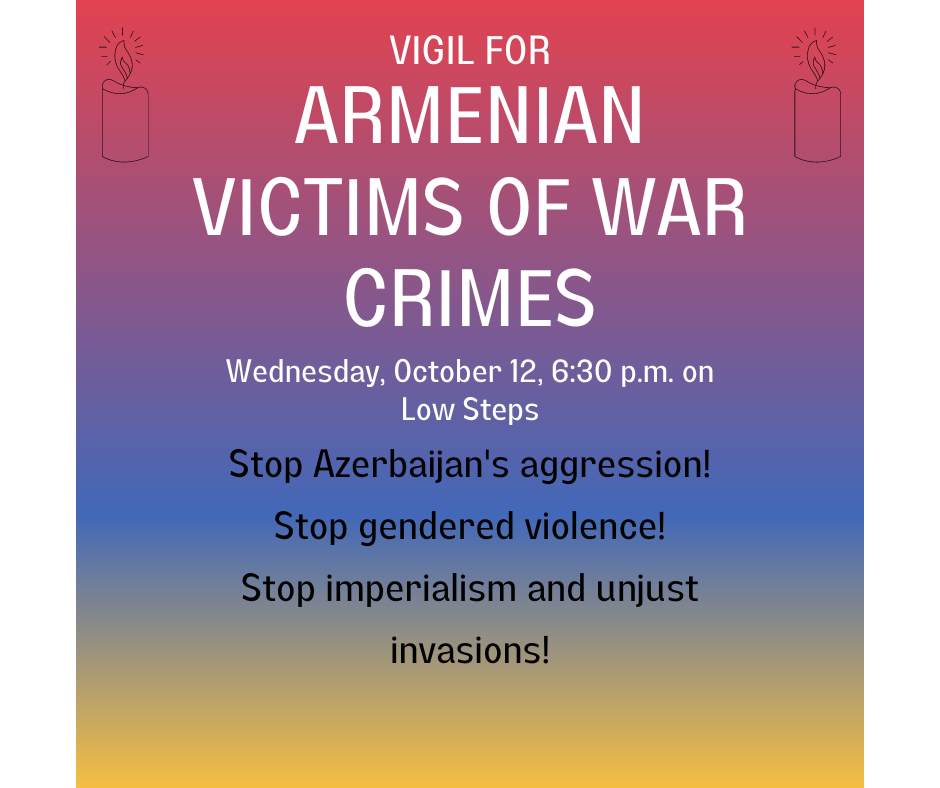 Vigil: Victims of War Crimes & Gendered Violence in Armenia & Beyond
