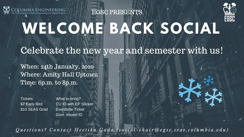 WELCOME BACK SOCIAL