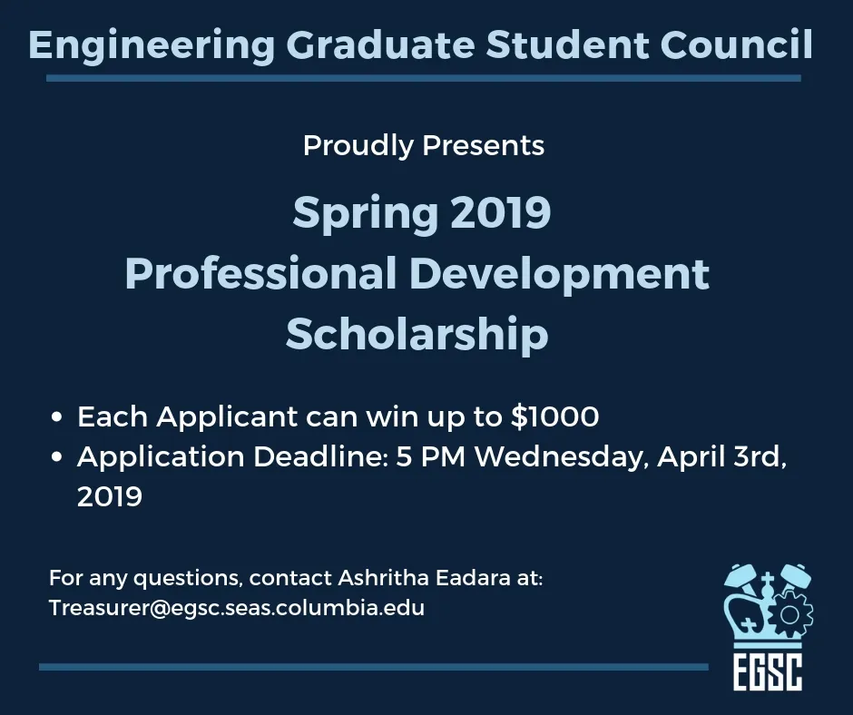 EGSC: Spring Professional Development Scholarship