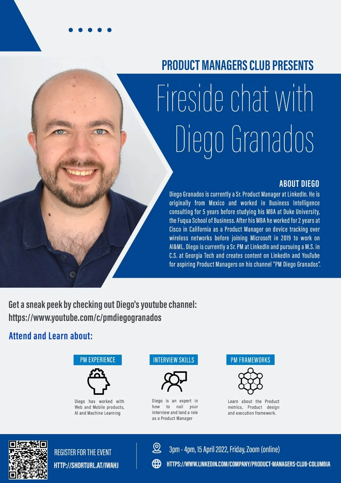 Fireside Chat with LinkedIn Product Manager and Youtuber “PM Diego G