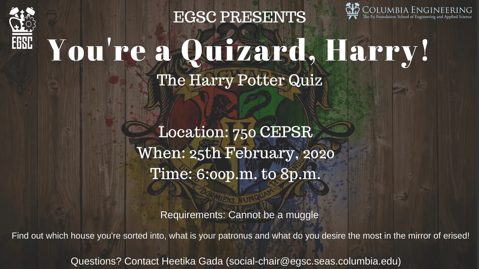 Harry Potter Trivia Night